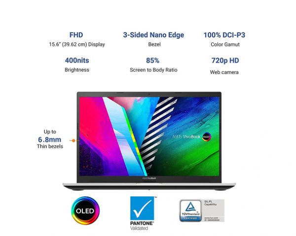 ASUS VivoBook UltraK15 OLED Intel Core i5 8GB RAM 1TB Transparent Silver