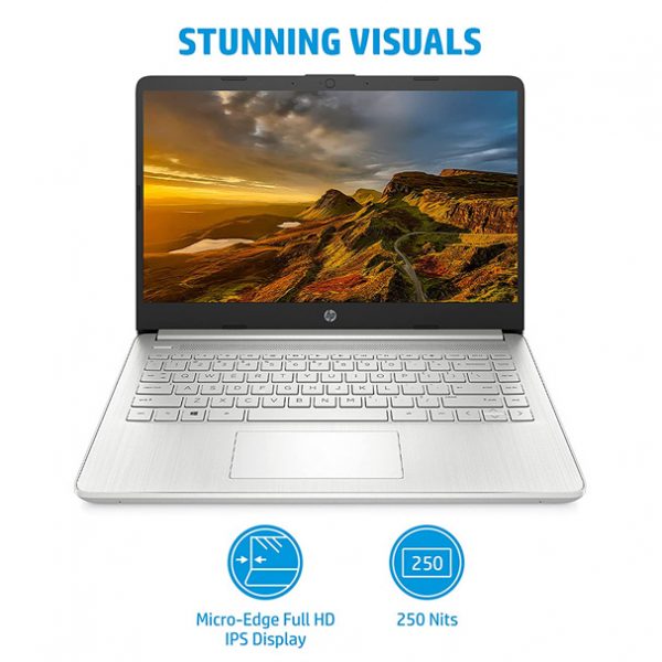 HP 14s ryzen 5 5500u Natural silver laptop