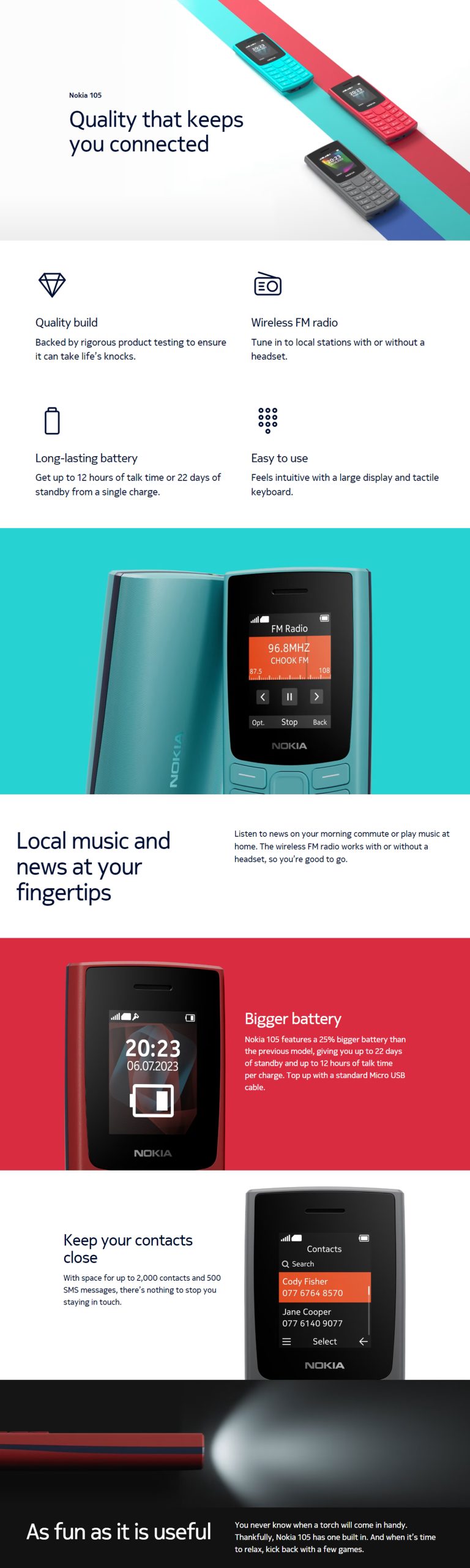 Buy Nokia 105 2023 Feature Phone Single SIM | Dual SIM