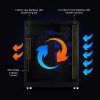 Buy Zebronics Zeb-Cronus Premium Gaming Cabinet with Mirror Finish Tempered Glass On Front, Tempered Glass On Side & 4 x120mm Rainbow Double Ring LED Fans