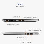 ASUS Vivobook Core i3 X415EA-EB342WS 11th Gen 8GB RAM 256GBSSD Transparent-Silver