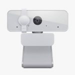 Lenovo NET BO 300 FHD WebCam Grey | Lenovo 300 FHD Webcam with Full Stereo Dual Built-in mics | FHD 1080P 2.1 Megapixel CMOS Camera |Ultra-Wide 95 Lens, Digital Zoom | 360 Rotation | Flexible Mount, Cloud Grey