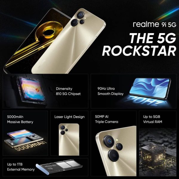 Realme i9 5G 6GB 128GB Rocking Black