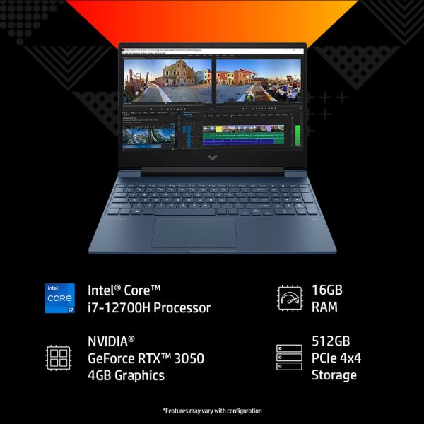 Buy HP Victus 12th Gen Intel Core i7 15.6 inch FHD Gaming Laptop - 15-FA0353TX | (16GB RAM/512GB SSD/RTX 3050 4GB Graphics/144Hz/9ms Response Time/Win 11/MSO/Backlit KB/B&O Audio)